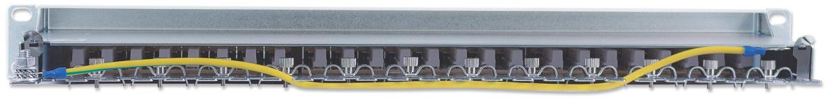INTELLINET/MANHATTAN Patch Panel - 24 Port - CAT6 - Shielded - Grey