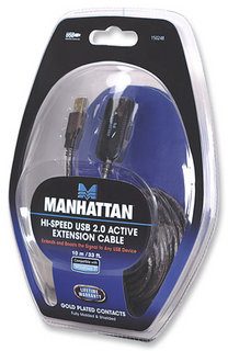 INTELLINET/MANHATTAN Hi-speed USB2.0 Active Extension Cable Daisy-chainable, A Male / A Female 10m
