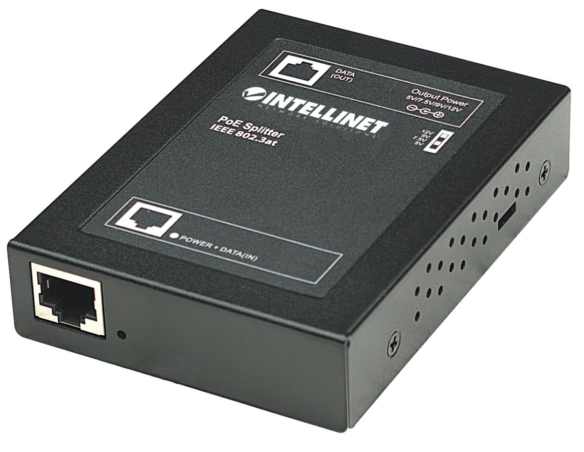 INTELLINET/MANHATTAN Poe+ Splitter Ieee802.3at, 5, 7.5, 9 Or 12 V Dc Output