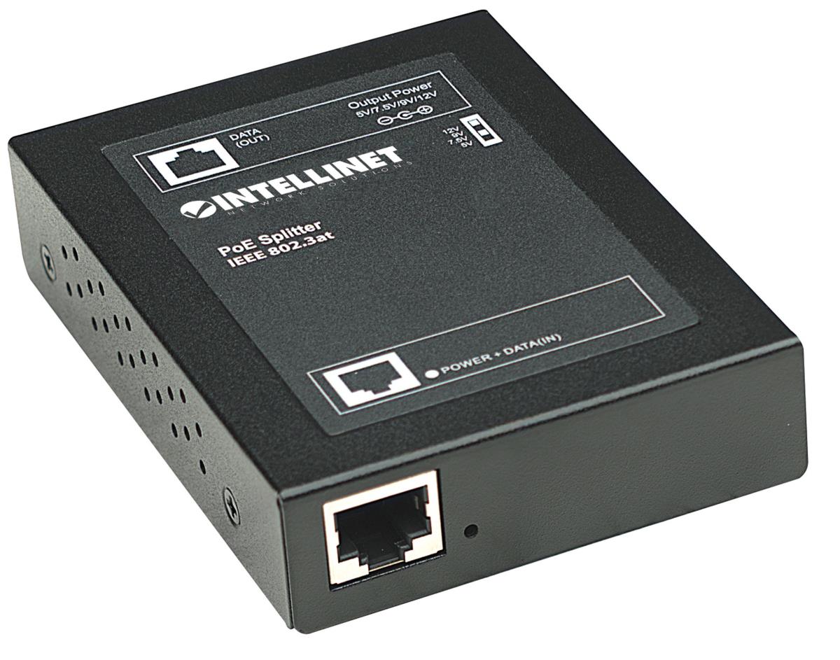 INTELLINET/MANHATTAN Poe+ Splitter Ieee802.3at, 5, 7.5, 9 Or 12 V Dc Output