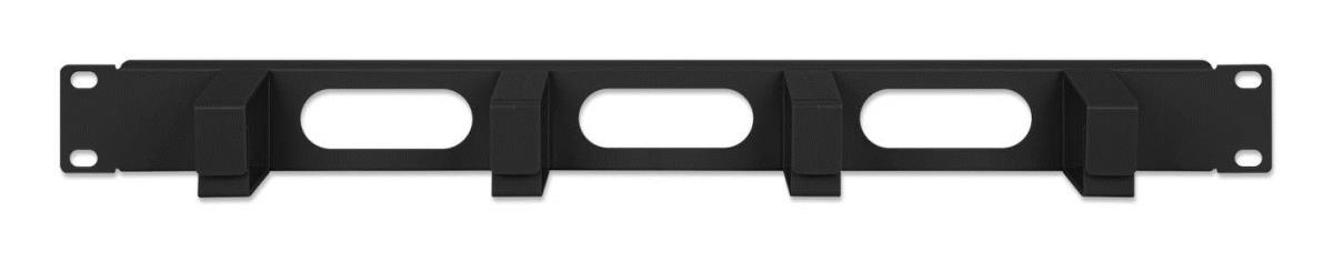 INTELLINET/MANHATTAN Cable Management Panel 19in 1u, 4 Short Plastic Rings, Black