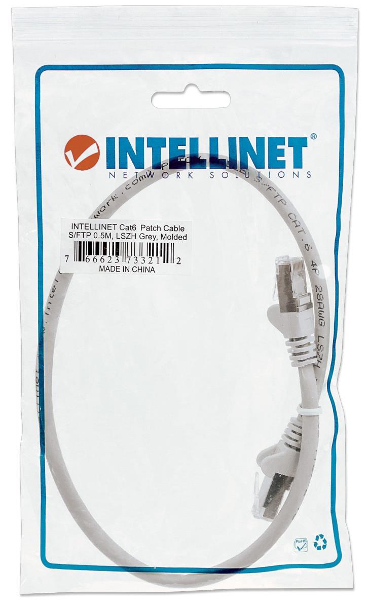 INTELLINET/MANHATTAN Patch Cable - CAT6 - SFTP - 50cm - Grey