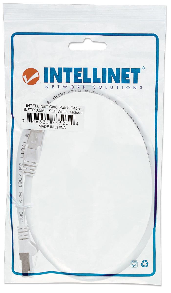 INTELLINET/MANHATTAN Patch Cable - CAT6 - 50cm - White