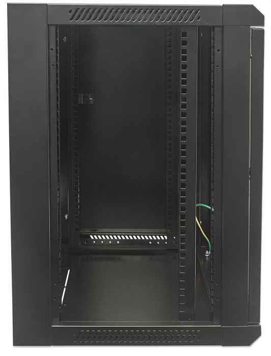 INTELLINET/MANHATTAN Wallmount Cabinet - 19in - 15U - 770 X 570 X 600mm - Flatpack - Black