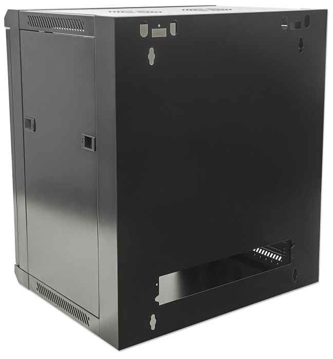 INTELLINET/MANHATTAN Wallmount Cabinet - 19in - 15U - 770 X 570 X 600mm - Flatpack - Black