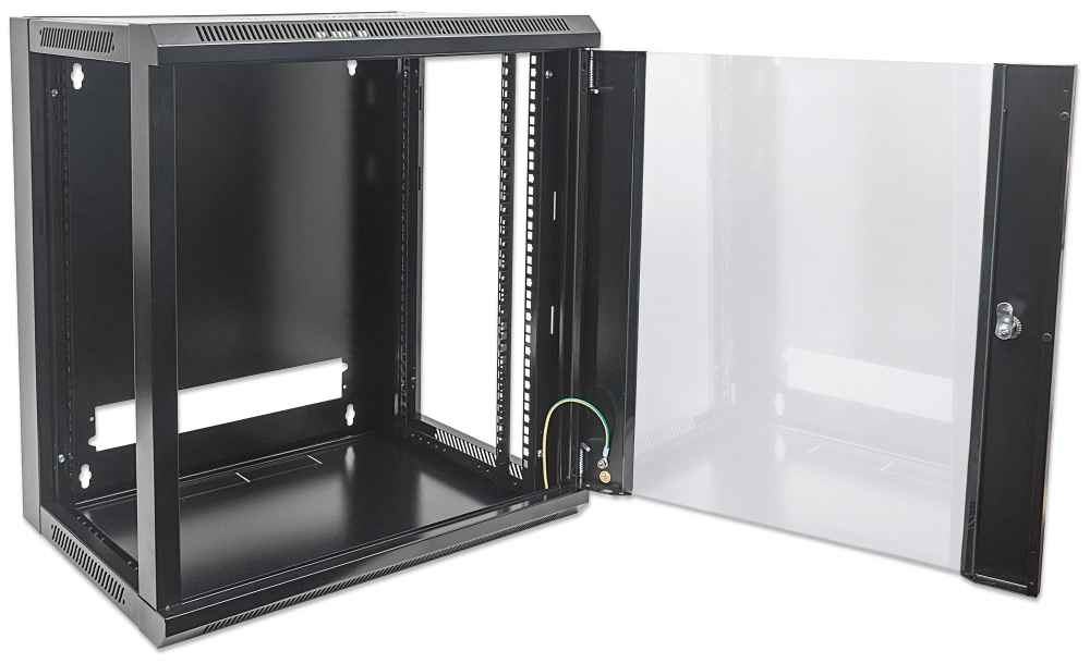 INTELLINET/MANHATTAN Wallmount Cabinet - 19in - 15U - 770 X 570 X 600mm - Flatpack - Black