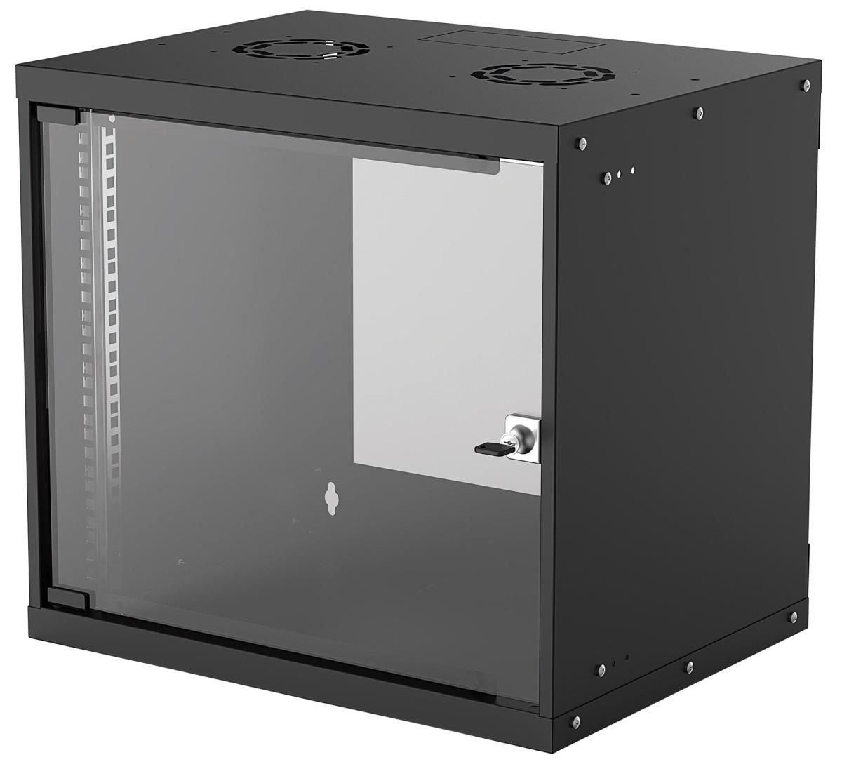 INTELLINET/MANHATTAN Wallmount Cabinet 19in 350/500/450 Flatpack Black