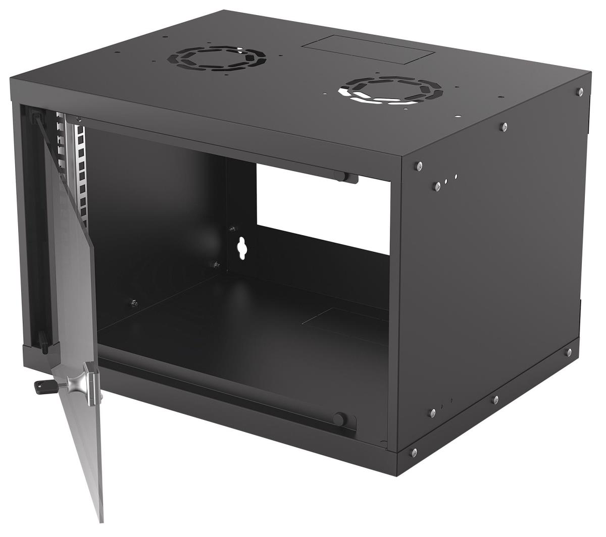 INTELLINET/MANHATTAN Wallmount Cabinet - 19in - 6U - 350x500x320 - Flatpack - Black