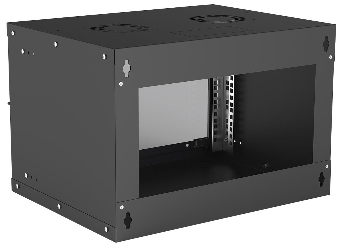 INTELLINET/MANHATTAN Wallmount Cabinet - 19in - 6U - 350x500x320 - Flatpack - Black