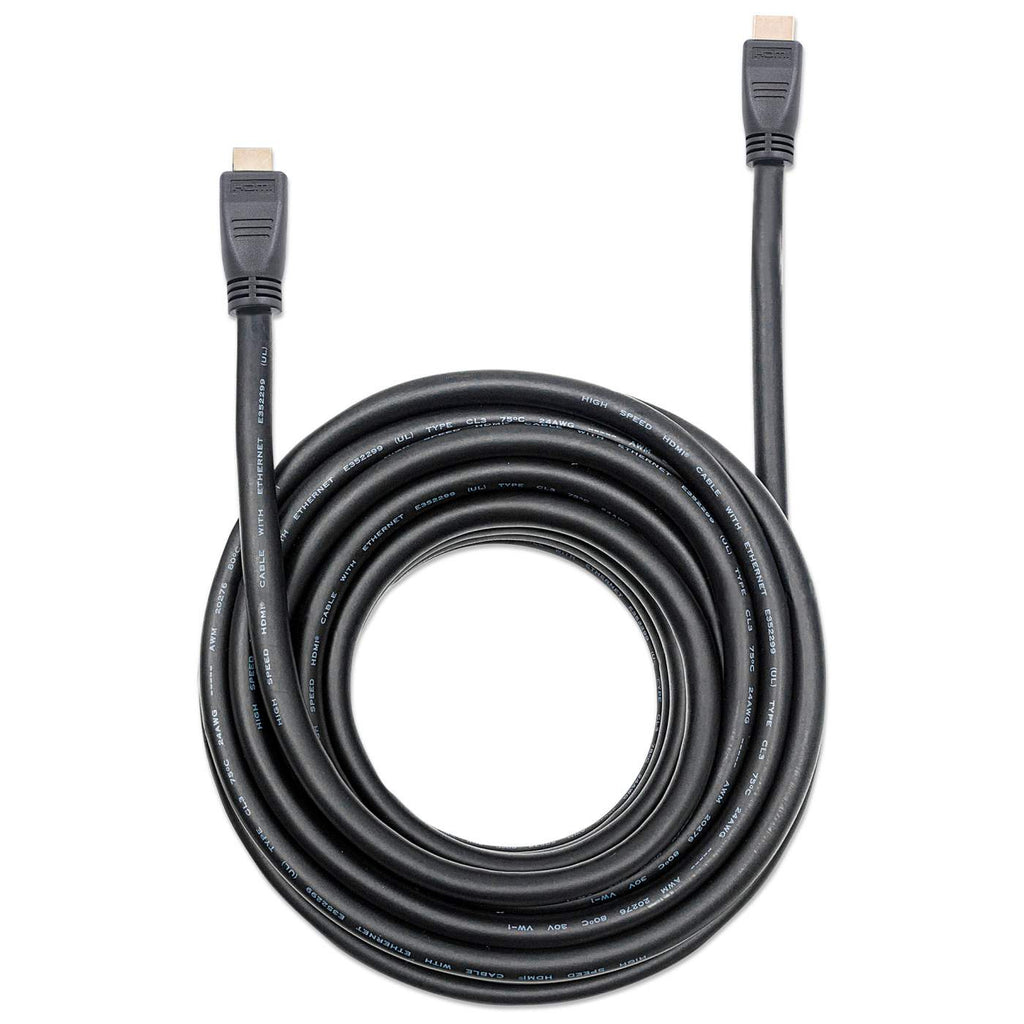 INTELLINET/MANHATTAN High Speed HDMI Cable Cl3 Arc 3D 4k Male Shielded Black 10m