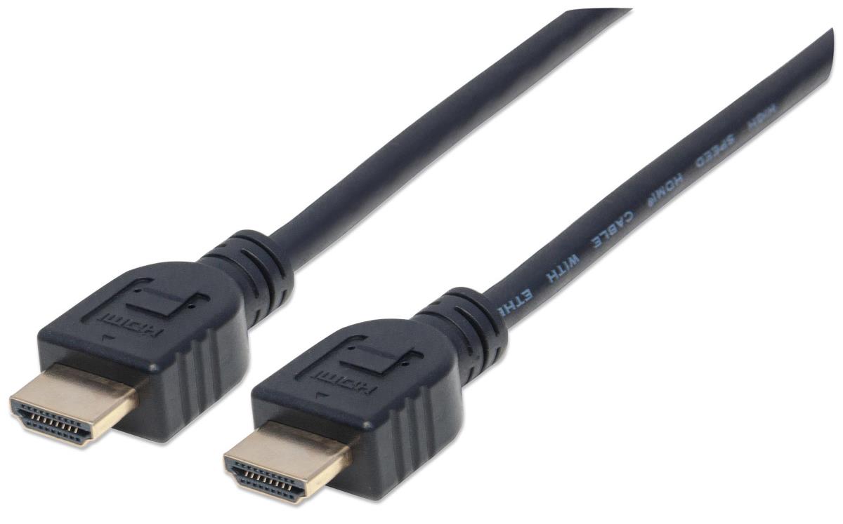 INTELLINET/MANHATTAN High Speed HDMI Cable Cl3 Arc 3D 4k Male Shielded Black 2m