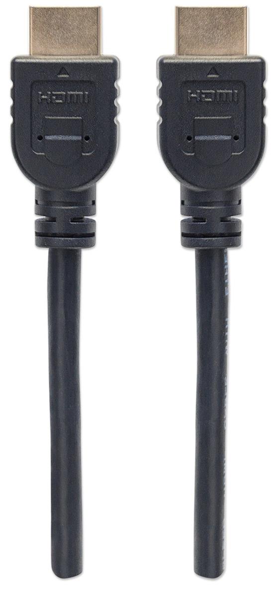 INTELLINET/MANHATTAN High Speed HDMI Cable Cl3 Arc 3D 4k Male Shielded Black 2m