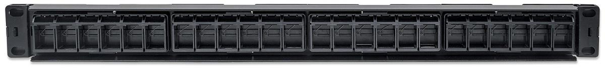 INTELLINET/MANHATTAN Patch Panel - Blank - 24-port - 1u - Black