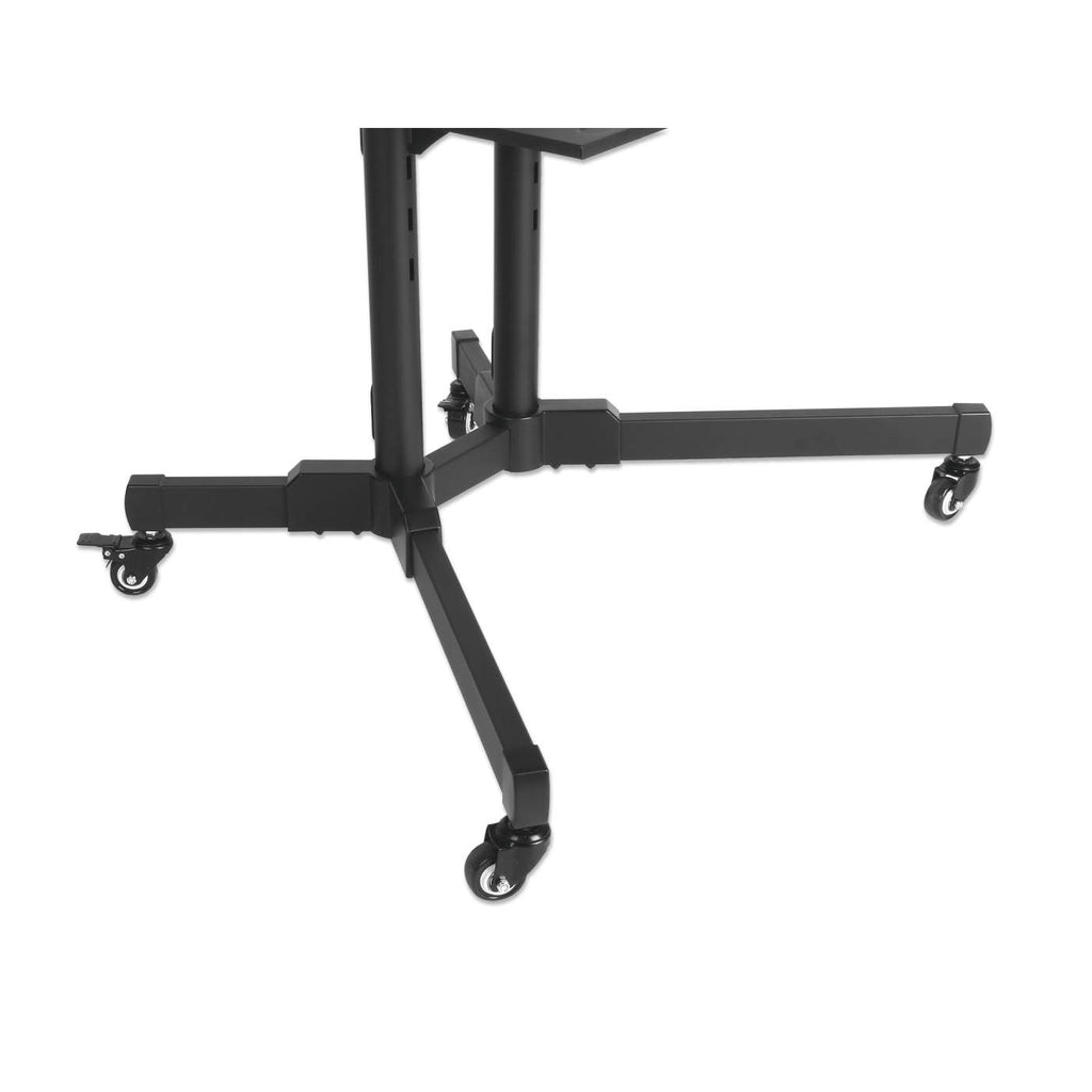 INTELLINET/MANHATTAN TV Cart - 1 TV - Tilt/Rotate/Height-Adjustable - 37 to 70in - Black