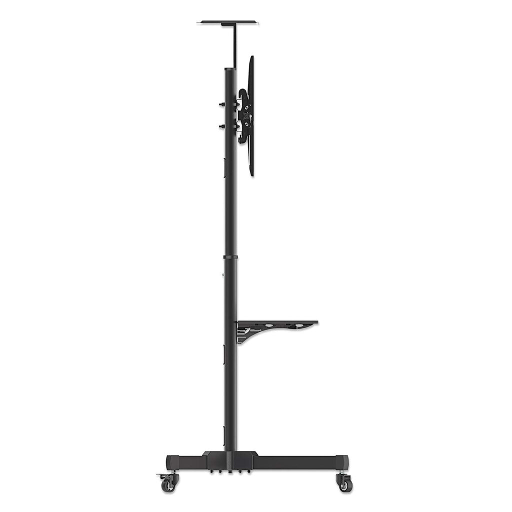 INTELLINET/MANHATTAN TV Cart - 1 TV - Tilt/Rotate/Height-Adjustable - 37 to 70in - Black