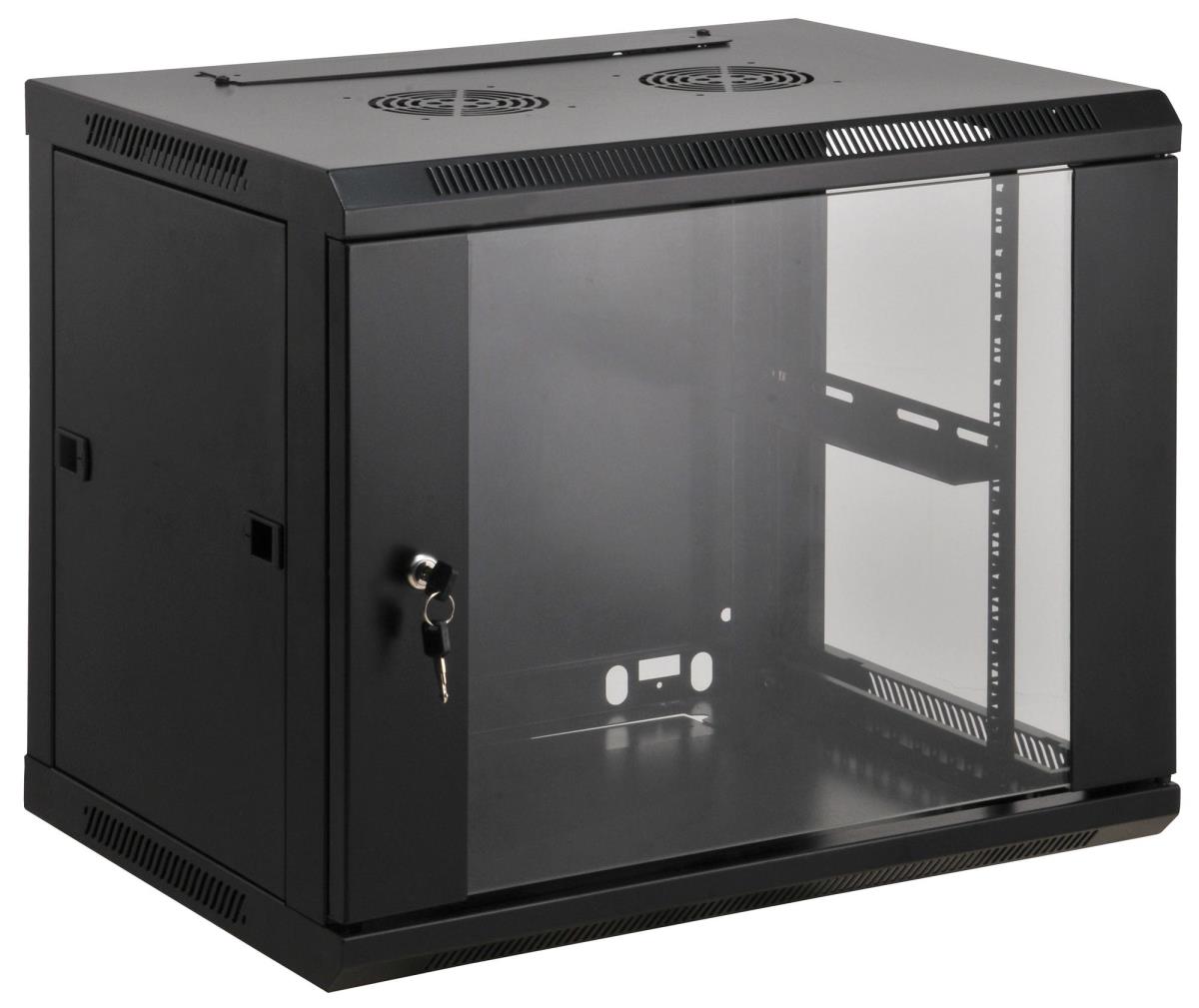 INTELLINET/MANHATTAN Server Cabinet - 19in - Wall Distributor 9HE (H-B-T 500 x 600 x 600 mm) - Black - Assembled