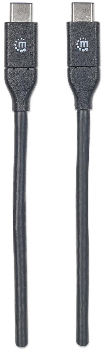 INTELLINET/MANHATTAN USB 3.1 Cable Gen 2, Type-C Male to Type-C Male, 10 Gbps, 1m Black