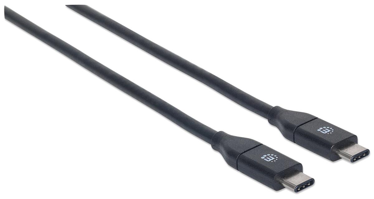 INTELLINET/MANHATTAN USB 3.1 Cable Gen 2, Type-C Male to Type-C Male, 10 Gbps, 1m Black