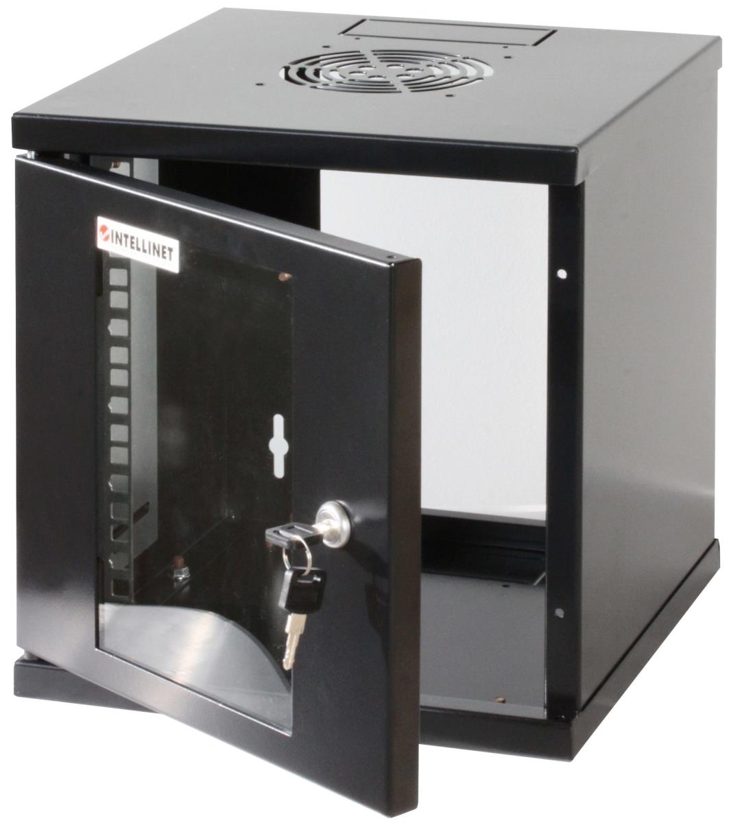 INTELLINET/MANHATTAN Wallmount Cabinet - 10in - 6U - Assembled - Black