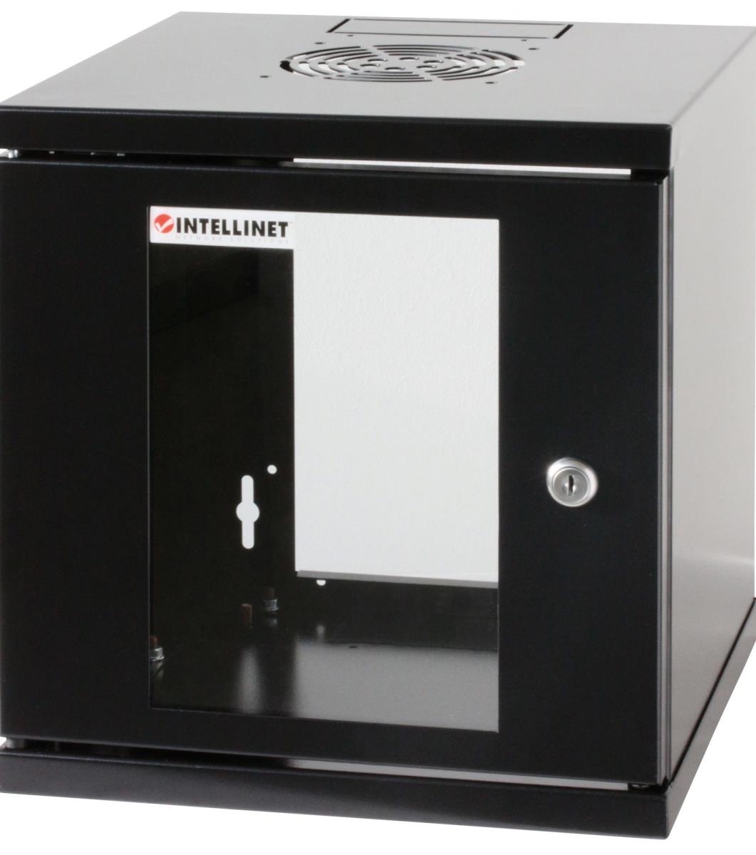 INTELLINET/MANHATTAN Wallmount Cabinet - 10in - 6U - Assembled - Black