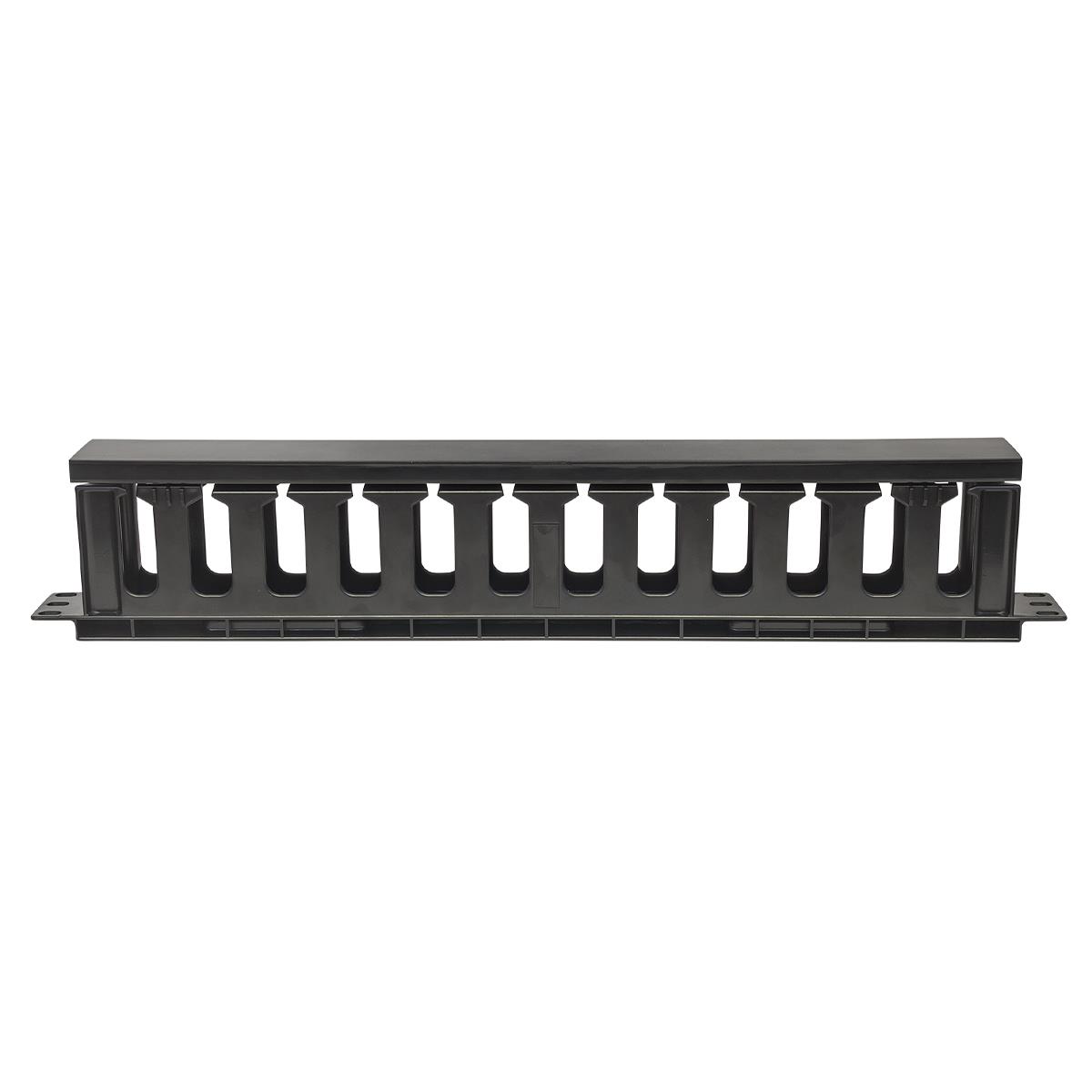 INTELLINET/MANHATTAN Rackmount Cable Manager, 19in 1u, With Cover, Black