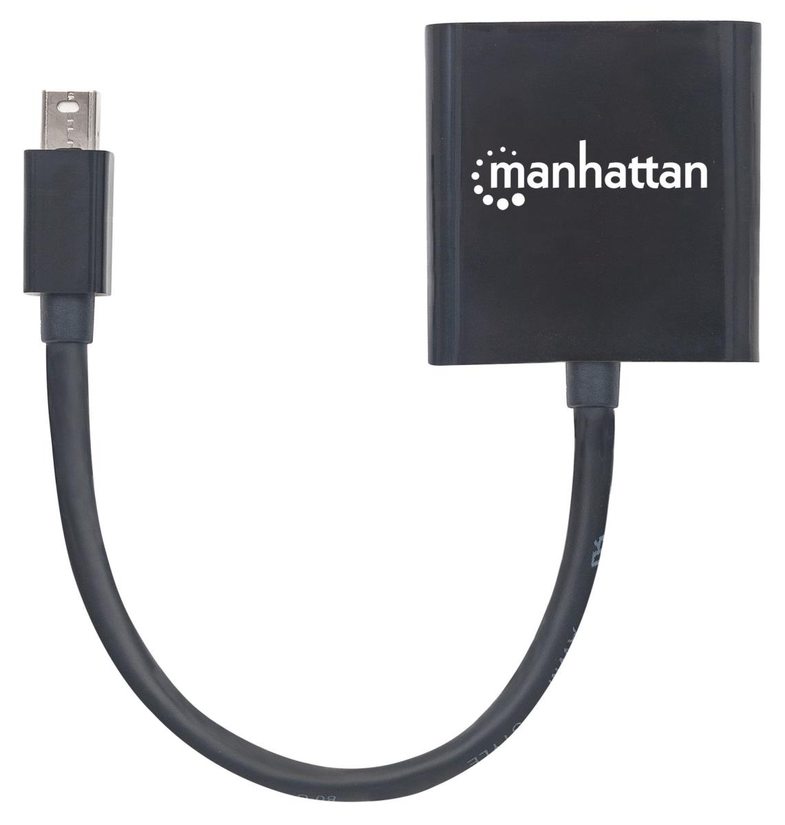 INTELLINET/MANHATTAN Mini-DisplayPort Male To DVI-I Dual-link Female, Black