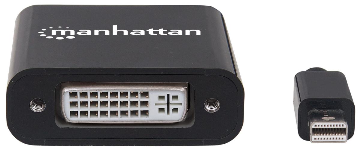 INTELLINET/MANHATTAN Mini-DisplayPort Male To DVI-I Dual-link Female, Black