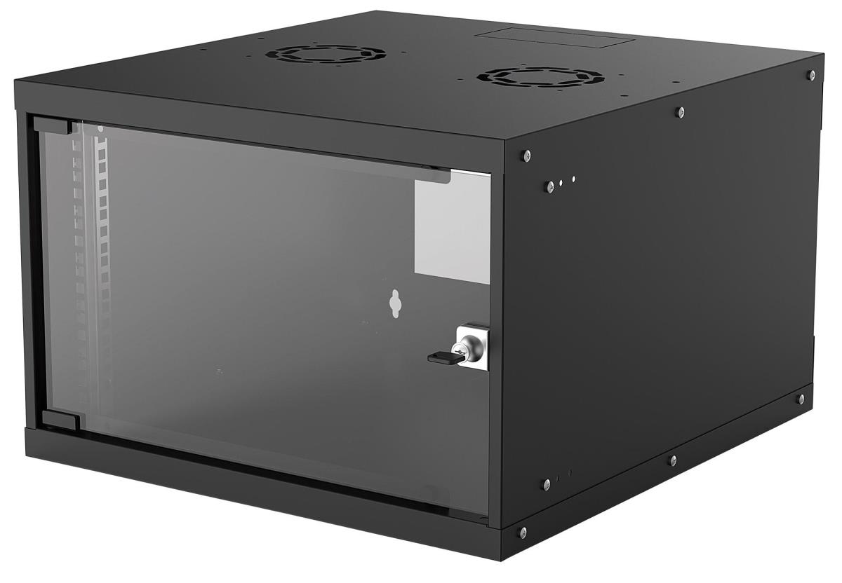 INTELLINET/MANHATTAN Basic Wallmount Cabinet - 19in - 6U - 560mm Deep - Ip20-rated Housing - Flatpack - Black