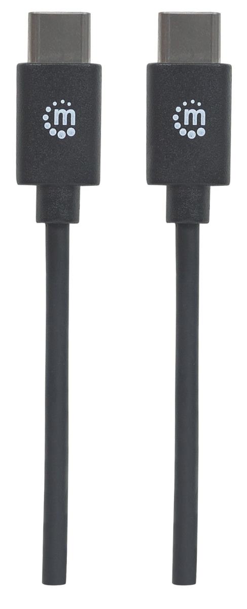 INTELLINET/MANHATTAN USB 2.0 Cable Type-C Male To Type-C Male 480Mbps 2m Black