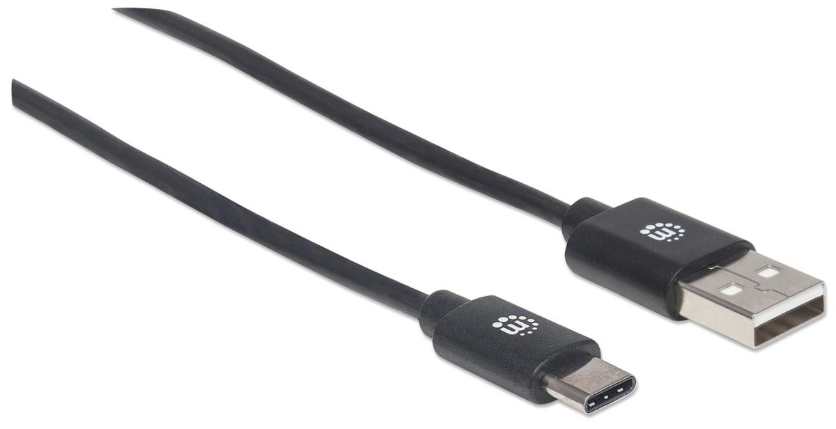 INTELLINET/MANHATTAN USB 2.0 Cable Type-A Male to Type-C Male 480Mbps 3m Black