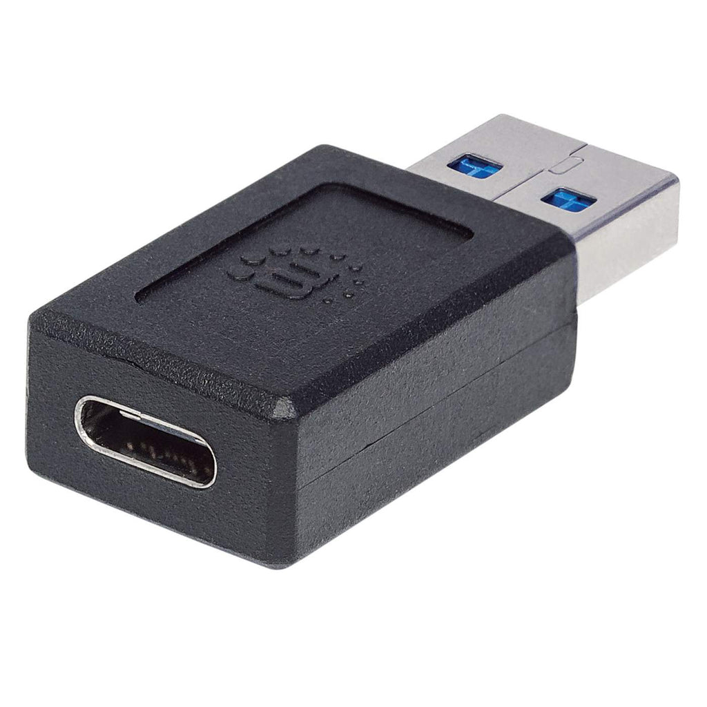 INTELLINET/MANHATTAN USB C Adapter USB 3.1, Gen 2, Type-a Male To Type-c Female, 10 Gbps, Black