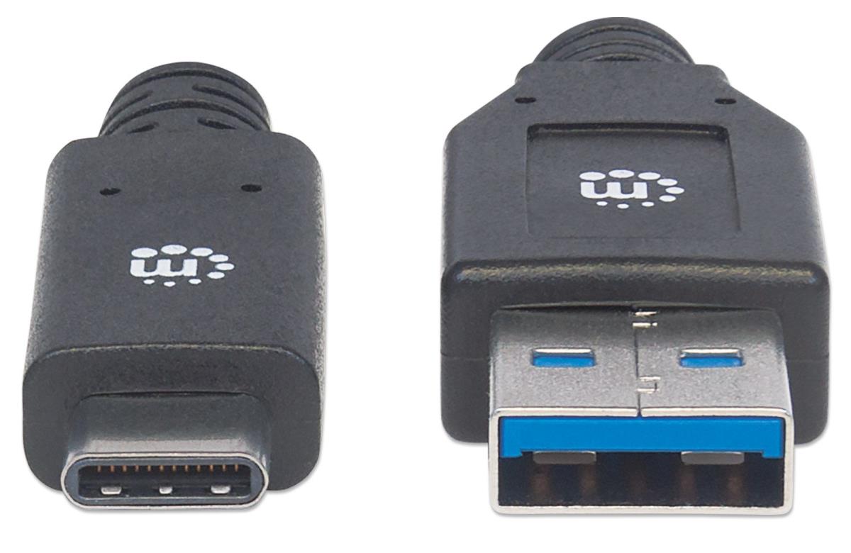 INTELLINET/MANHATTAN USB 3.1 Cable Gen 1, Type-A Male to Type-C Male, 5 Gbps, 3m Black