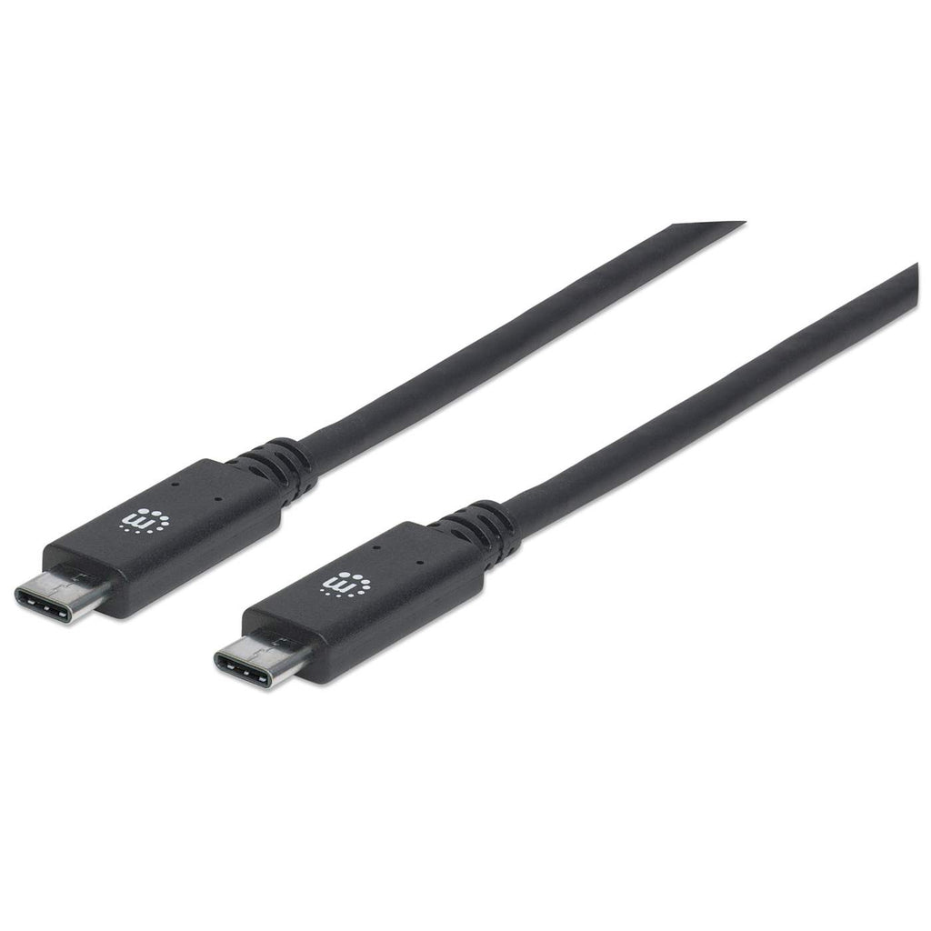 INTELLINET/MANHATTAN USB 3.1 Cable Gen 2, Type-C Male to Type-C Male, 10 Gbps, 5 A, 1m Black