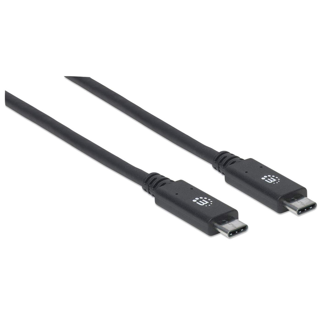 INTELLINET/MANHATTAN USB 3.1 Cable Gen 2, Type-C Male to Type-C Male, 10 Gbps, 5 A, 1m Black