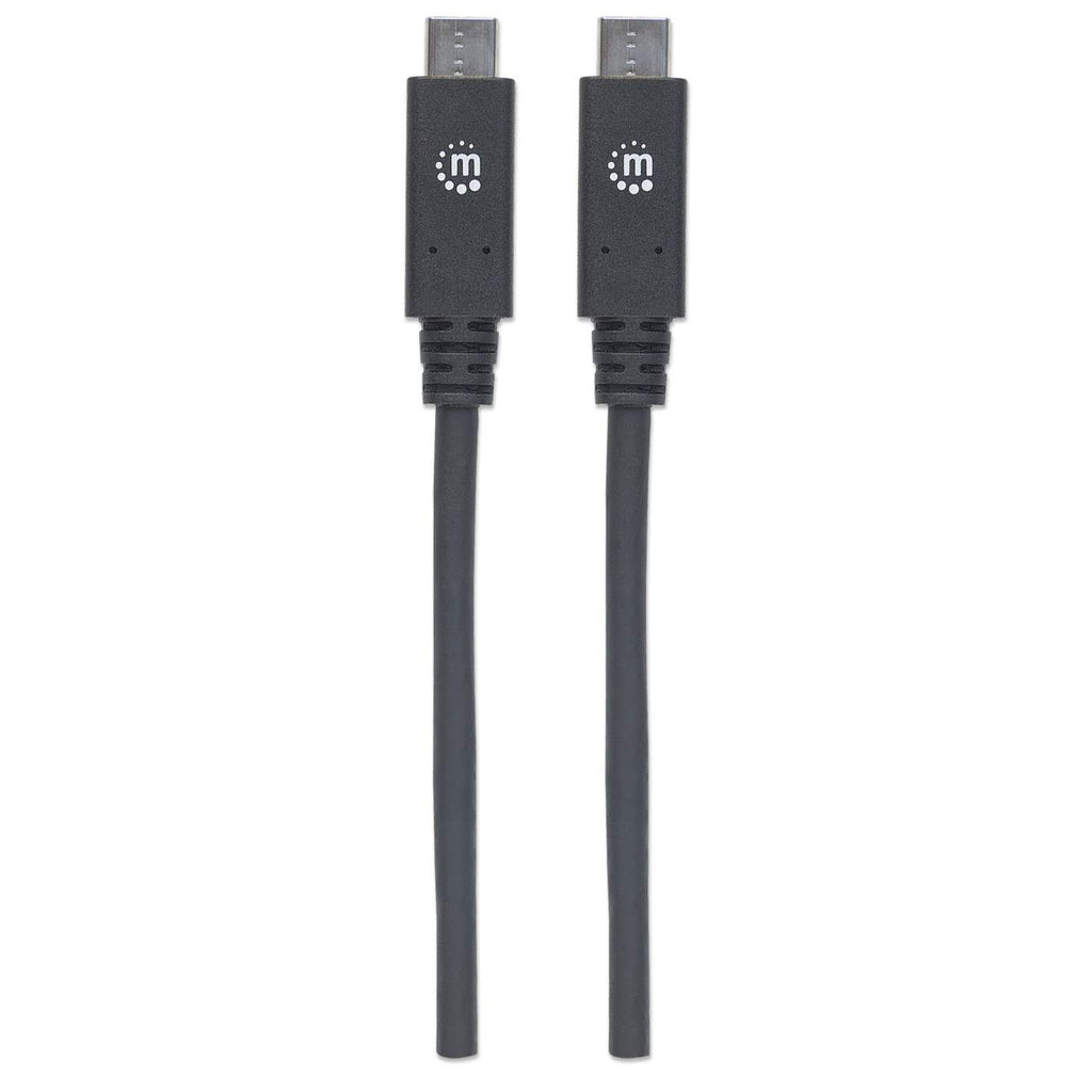 INTELLINET/MANHATTAN USB 3.1 Cable Gen 2, Type-C Male to Type-C Male, 10 Gbps, 5 A, 1m Black