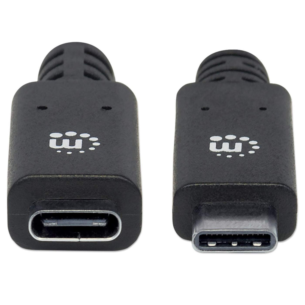 INTELLINET/MANHATTAN USB 3.1 Cable Gen 2, Type-C Male to Type-C Female, 10 Gbps, 5 A, 50cm Black