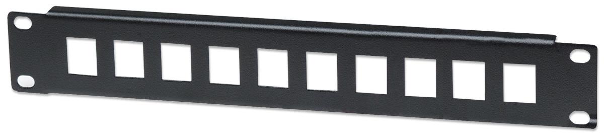 INTELLINET/MANHATTAN Patch Panel - Blank - 10 port - 1u - 10in - Black