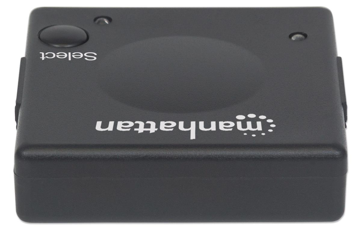 INTELLINET/MANHATTAN HDMI Switch 1080p 2 Port Automatic Manual Switch Black
