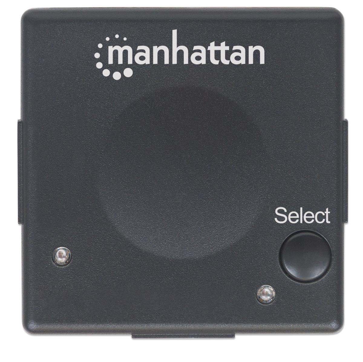 INTELLINET/MANHATTAN HDMI Switch 1080p 2 Port Automatic Manual Switch Black