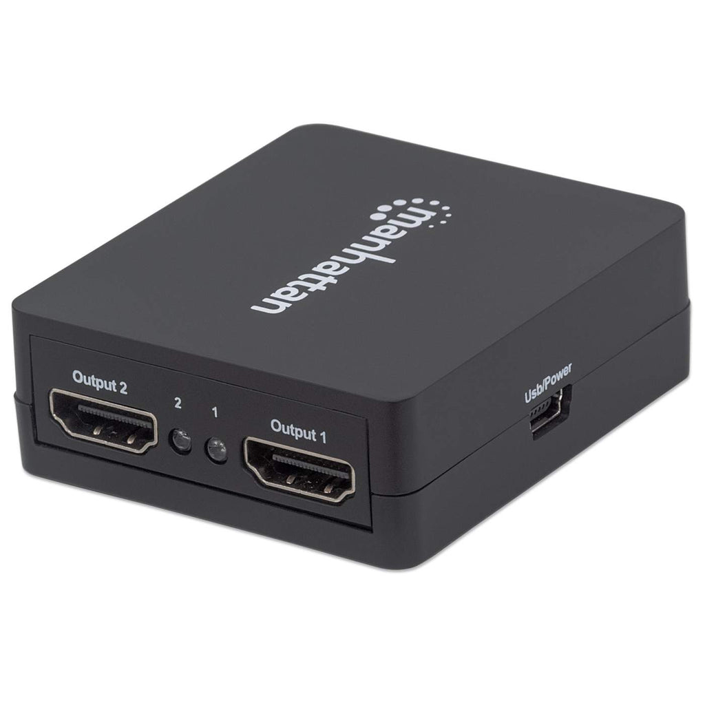 INTELLINET/MANHATTAN HDMI Splitter 1080p 2 Port USB Powered Black