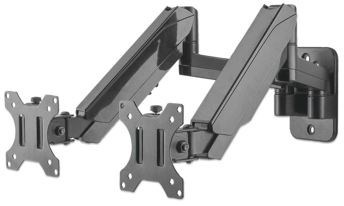 INTELLINET/MANHATTAN Monitor Mount - Wall - 2 Monitors - Full Motion - 17 To 32in