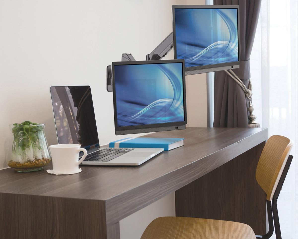 INTELLINET/MANHATTAN Monitor Mount - Wall - 2 Monitors - Full Motion - 17 To 32in