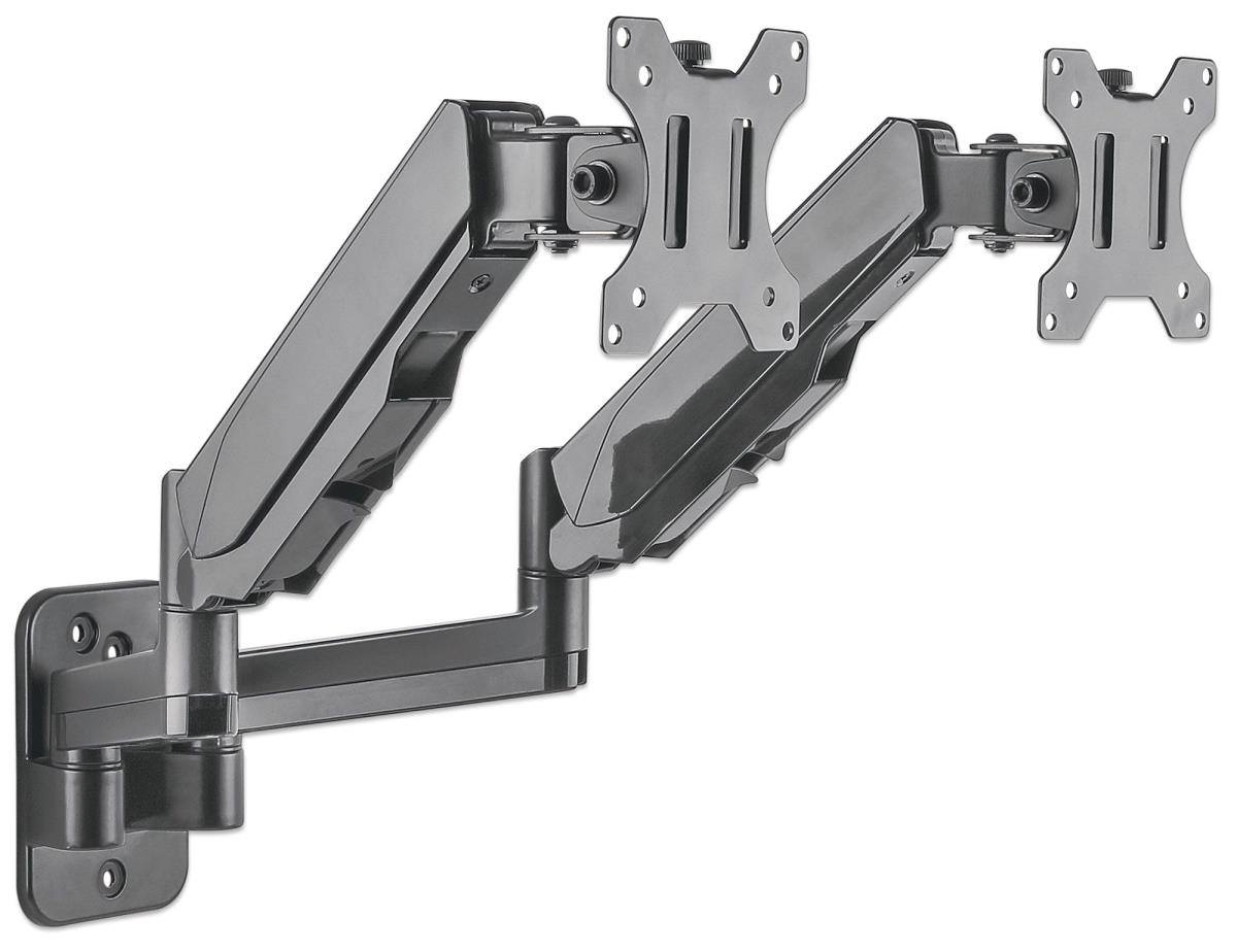 INTELLINET/MANHATTAN Monitor Mount - Wall - 2 Monitors - Full Motion - 17 To 32in