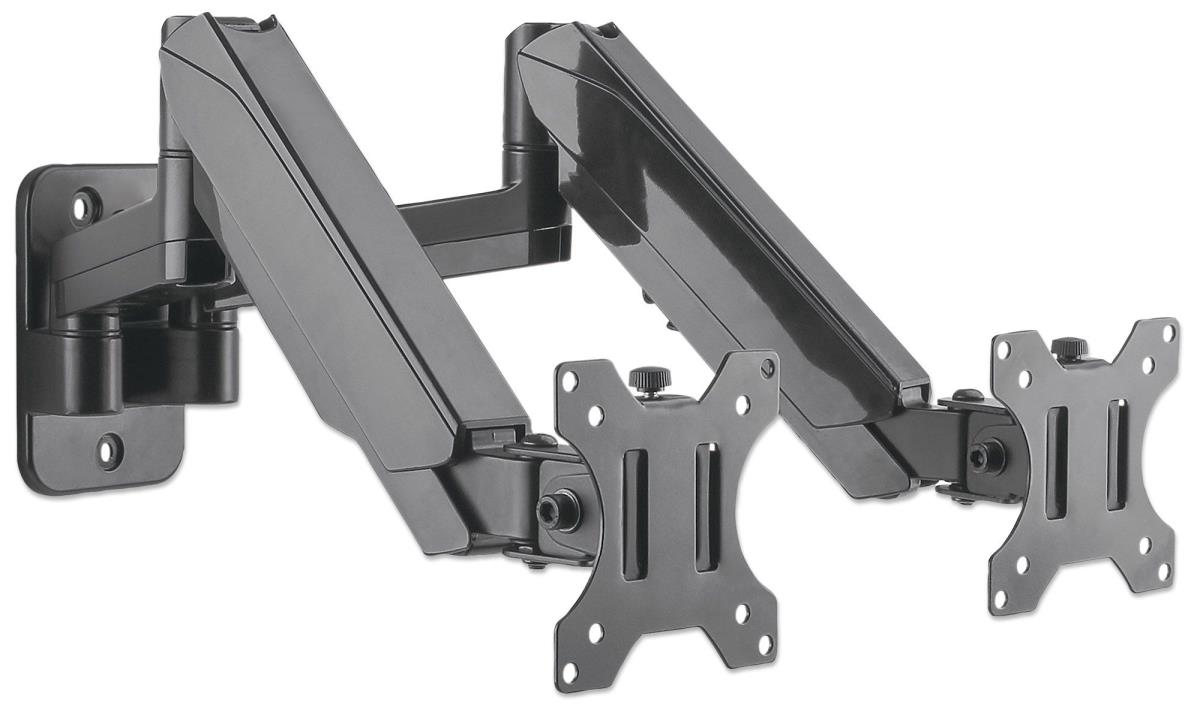 INTELLINET/MANHATTAN Monitor Mount - Wall - 2 Monitors - Full Motion - 17 To 32in