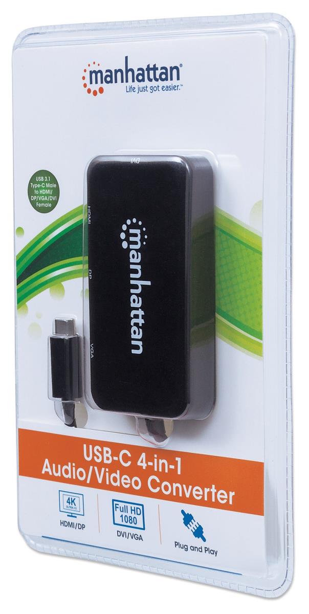 INTELLINET/MANHATTAN USB-C 4-in-1 Audio/video Converter