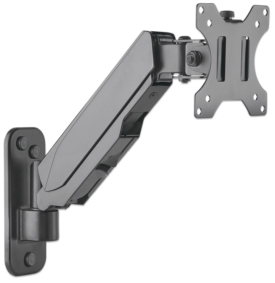 INTELLINET/MANHATTAN Monitor Mount - Wall - 1 Monitor - Tilt/Swivel/Rotatable - 17 To 32in - Black