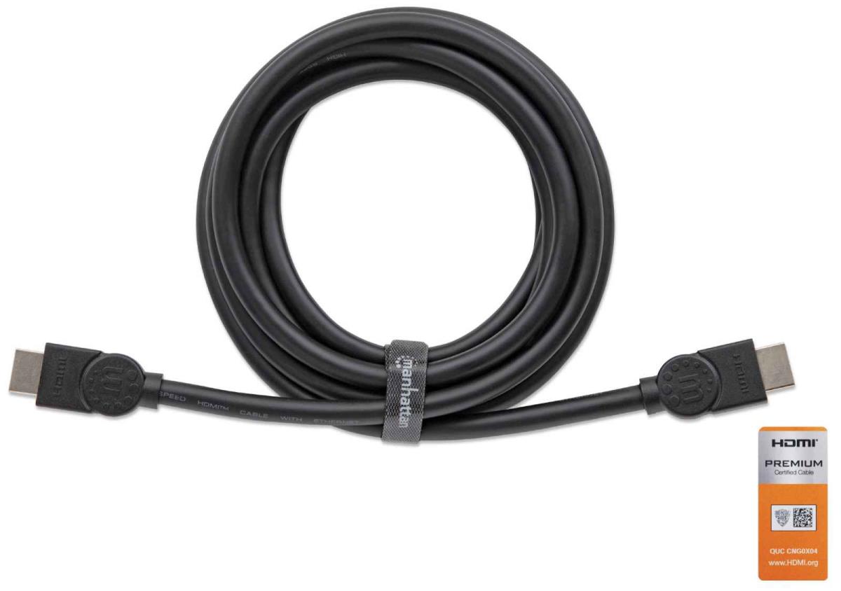 INTELLINET/MANHATTAN High Speed HDMI Cable With Ethernet 4k@60hz Uhd, 18gbps Bandwidth, Male To Male, Shielded, 3m Black