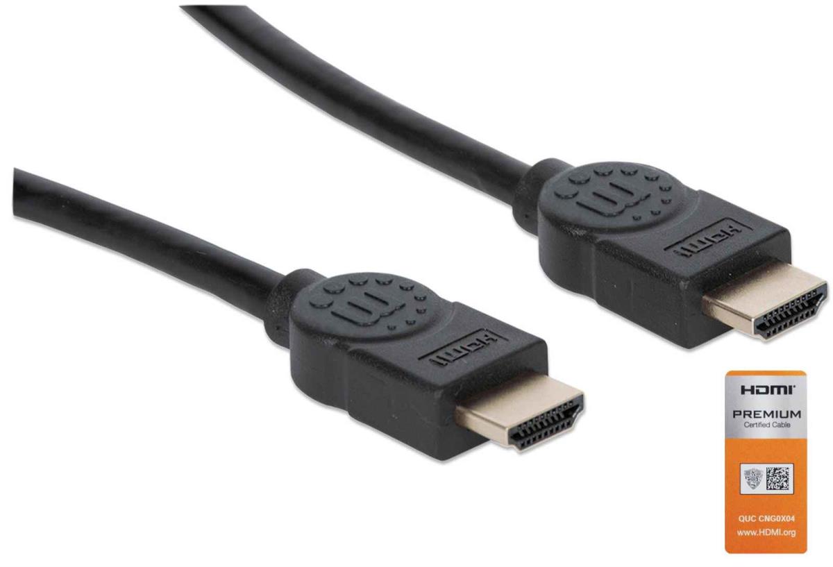 INTELLINET/MANHATTAN High Speed HDMI Cable With Ethernet 4k@60hz Uhd, 18gbps Bandwidth, Male To Male, Shielded, 3m Black