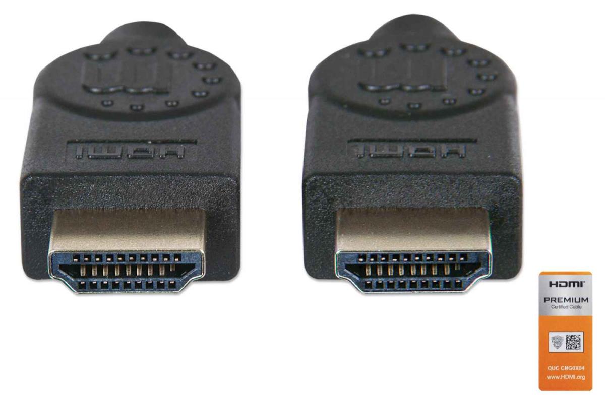 INTELLINET/MANHATTAN High Speed HDMI Cable With Ethernet 4k@60hz Uhd, 18gbps Bandwidth, Male To Male, Shielded, 3m Black