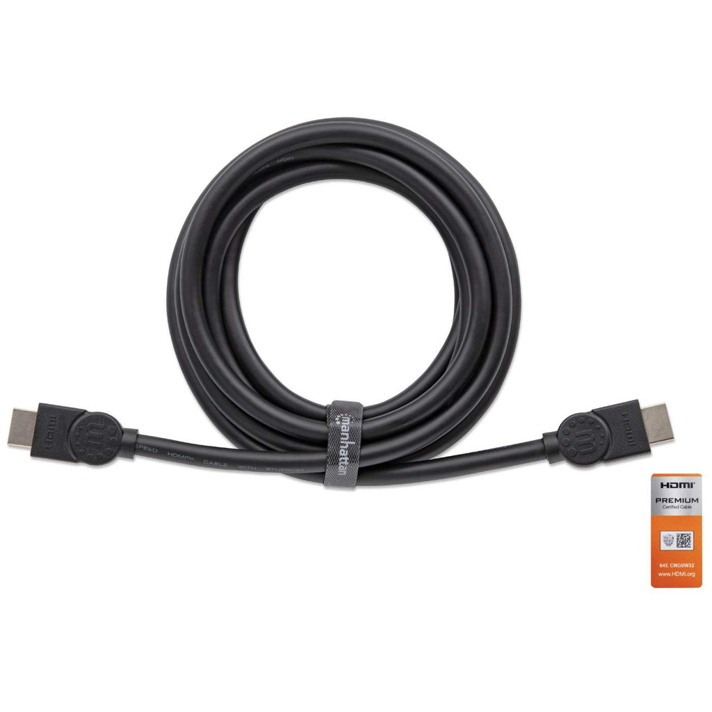 INTELLINET/MANHATTAN High Speed HDMI Cable With Ethernet 4k@60hz Uhd, 18gbps Bandwidth, Male To Male, Shielded, 5m Black